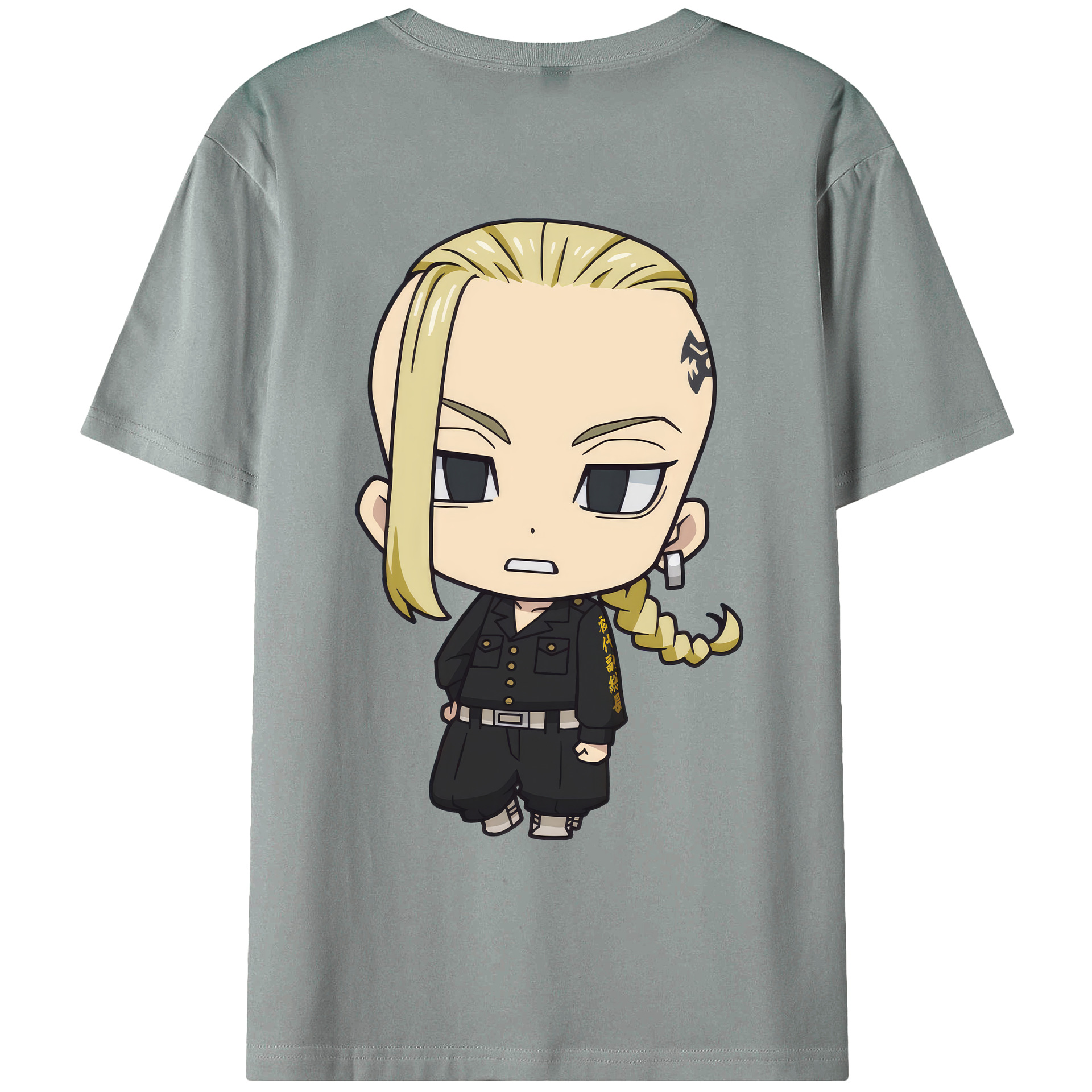 （画像用） 東京リベンジャーズ Tokyo Revengers 綿100％ メンズ半袖Tシャツ（バックプリント） 通気性